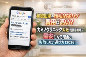 和歌山県の植毛m字ハゲ費用は高い？カミノクリニック大阪 提携施術院が最安になる理由と失敗しない選び方【2026】