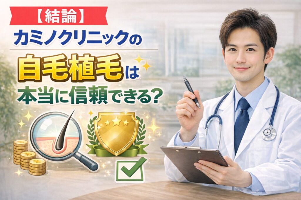 【結論】カミノクリニックの自毛植毛は本当に信頼できる？