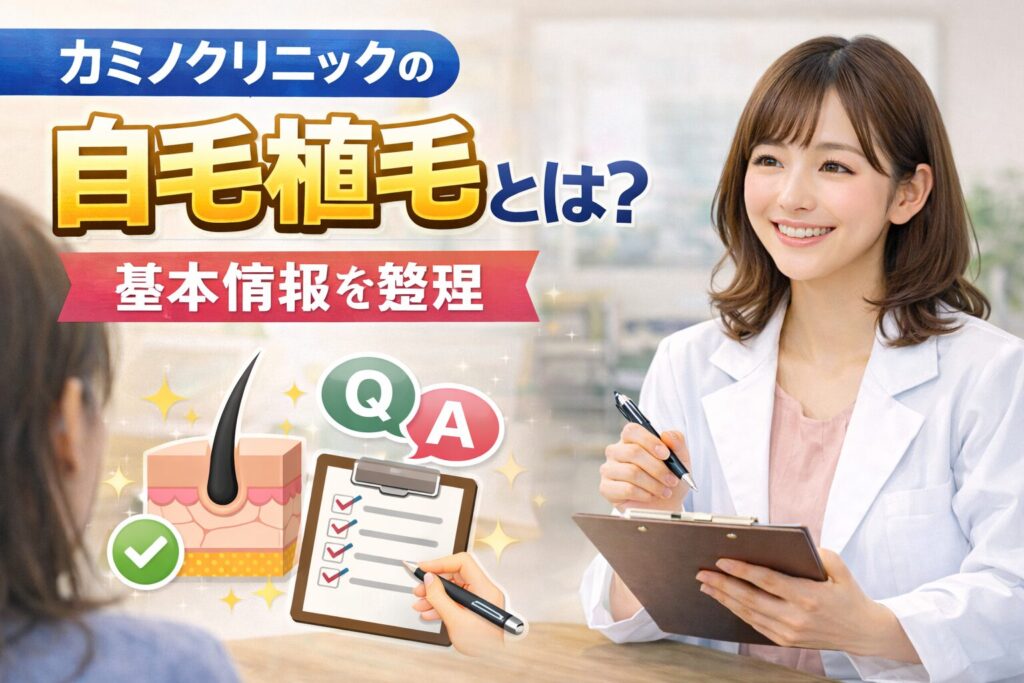 カミノクリニックの自毛植毛とは？基本情報を整理