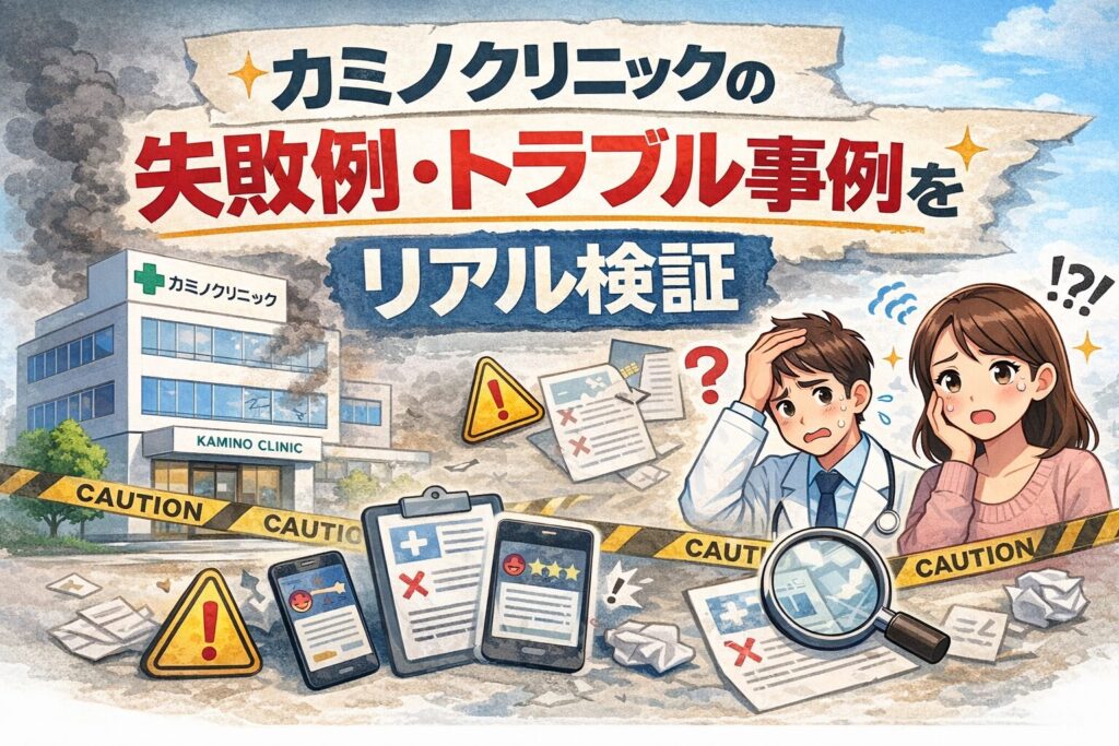 カミノクリニックの失敗例・トラブル事例をリアル検証