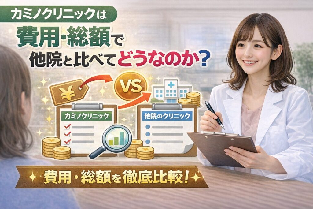 カミノクリニックは費用・総額で他院と比べてどうなのか？