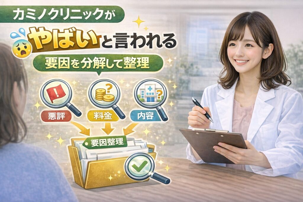 カミノクリニックが「やばい」と言われる要因を分解して整理