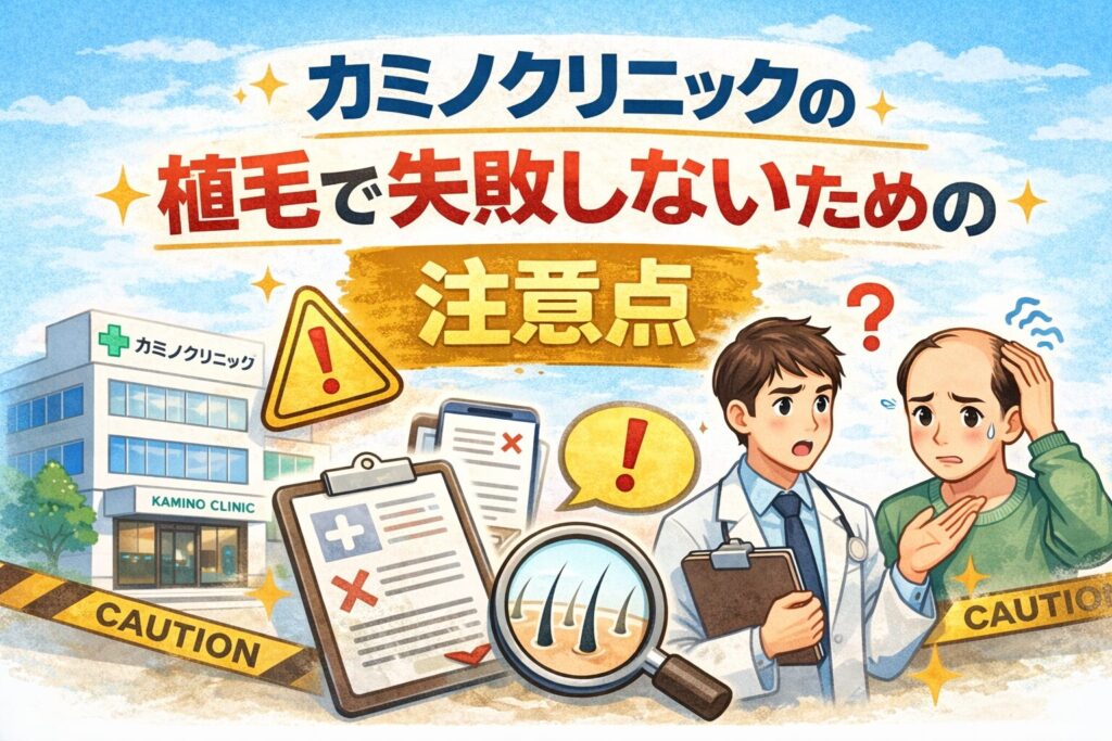カミノクリニックの植毛で失敗しないための注意点