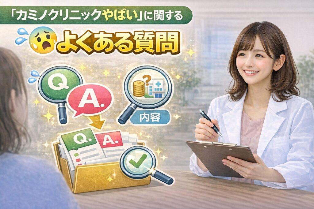 「カミノクリニックやばい」に関するよくある質問（Q&A）