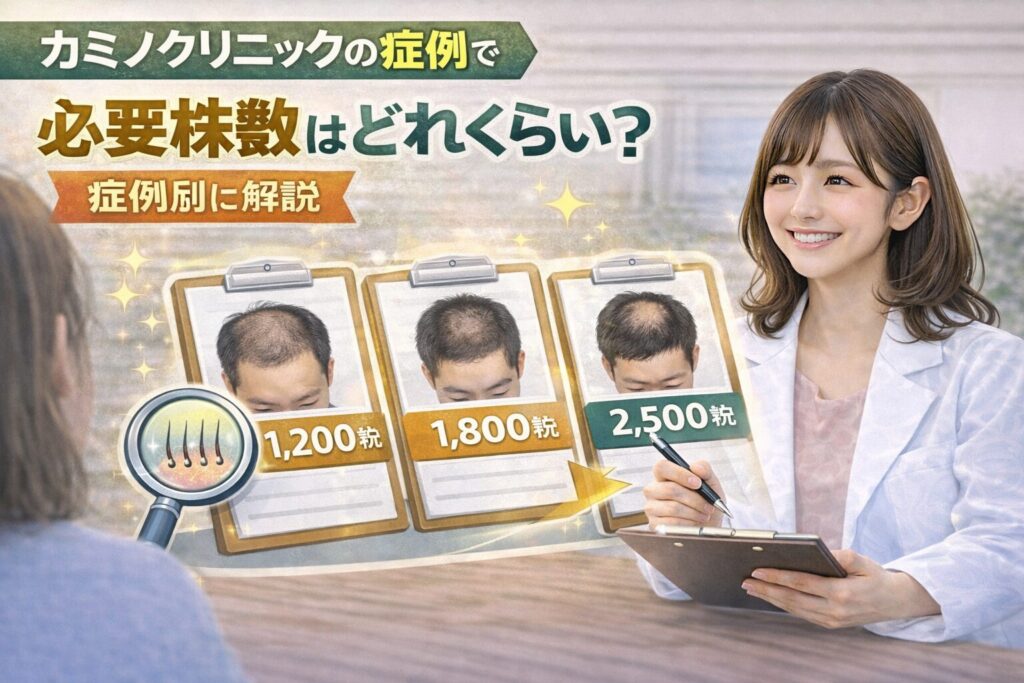 カミノクリニックの症例で必要株数はどれくらい？症例別に解説
