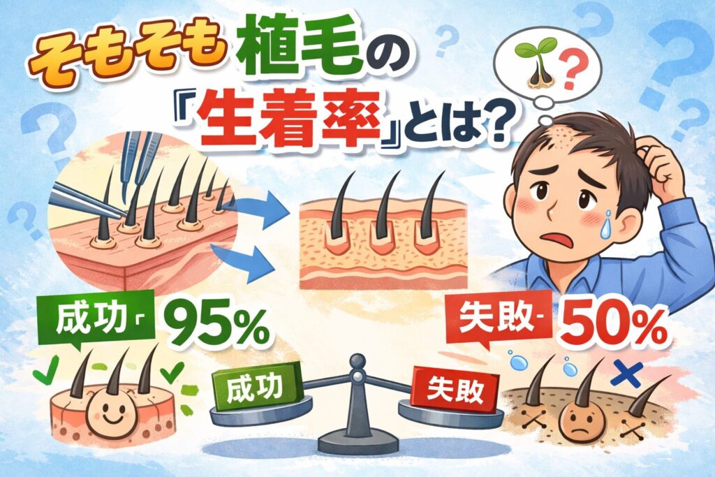 そもそも植毛の「生着率」とは？