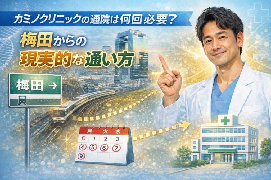 カミノクリニックの通院は何回必要？梅田からの現実的な通い方