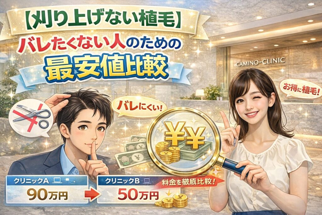 【刈り上げない植毛】バレたくない人のための最安値比較