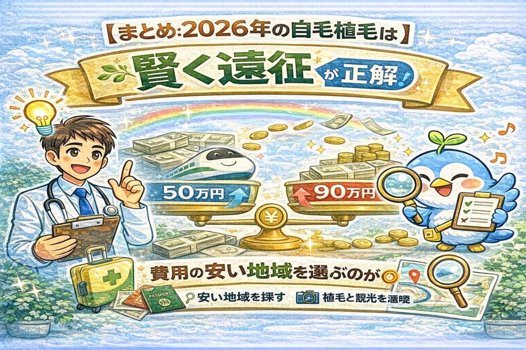 まとめ：2026年の自毛植毛は「賢く遠征」が正解
