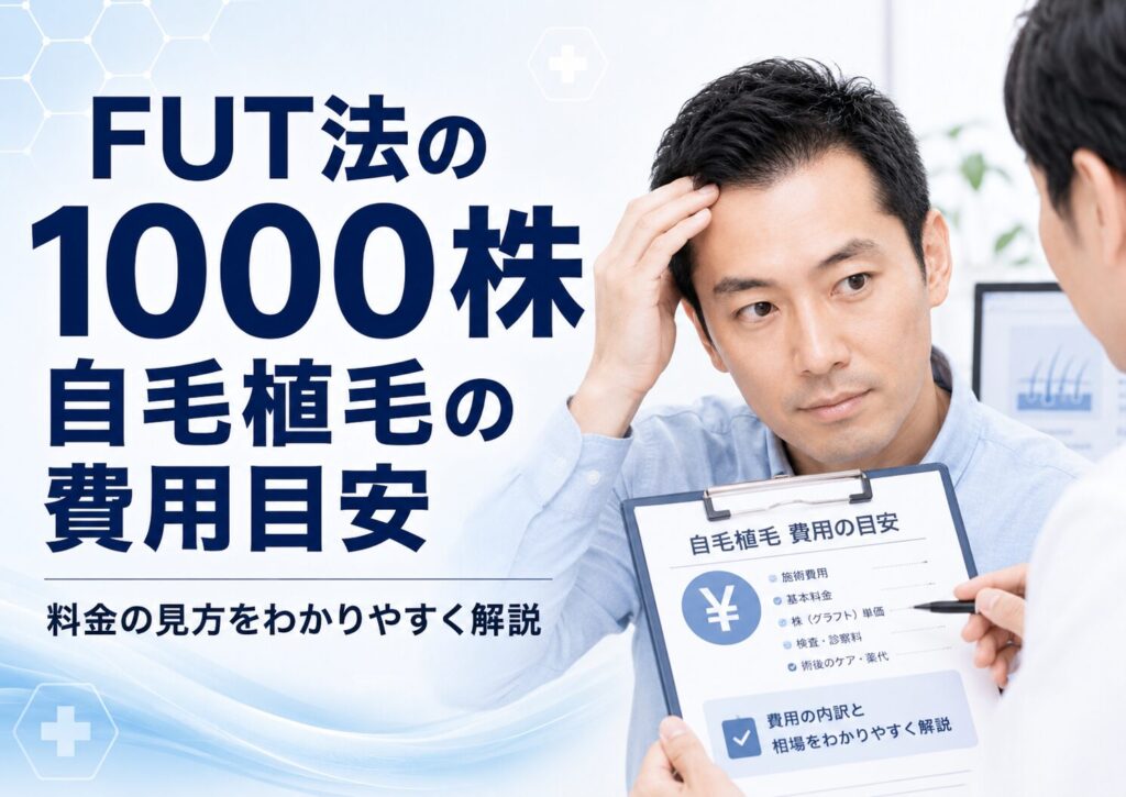 FUT法の1000株自毛植毛の費用目安