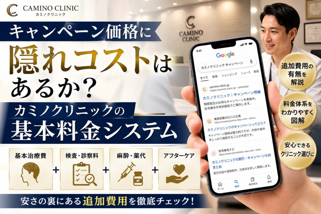 キャンペーン価格に隠れコストはあるか？カミノクリニックの基本料金システム