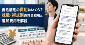 自毛植毛の費用はいくら？株数・術式別の料金相場と追加費用を解説