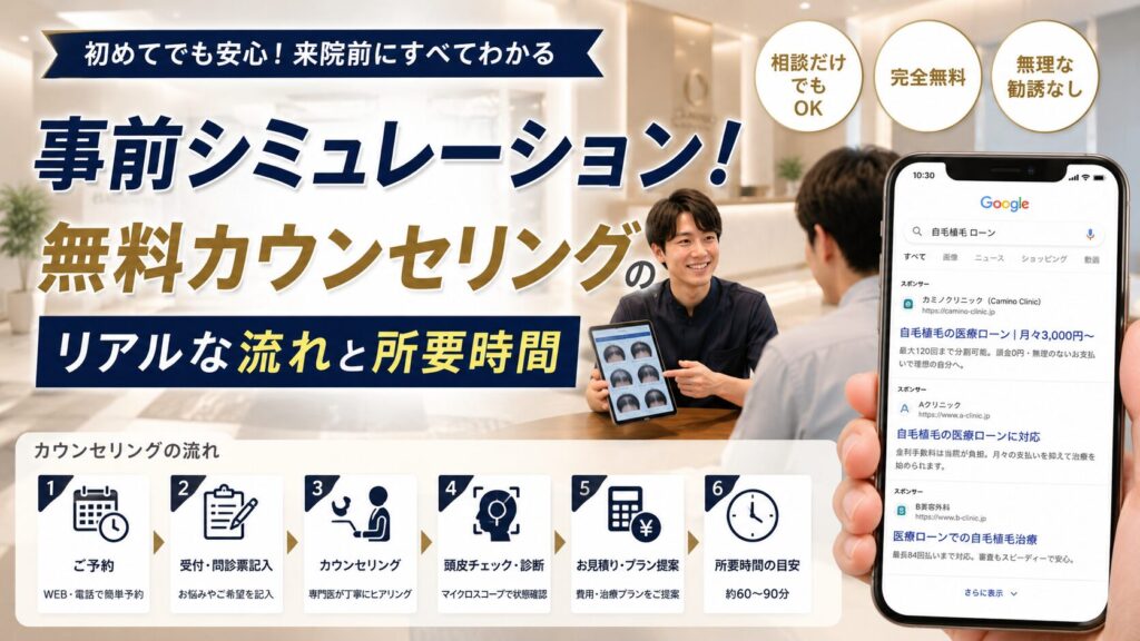 事前シミュレーション!無料カウンセリングのリアルな流れと所要時間