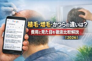 植毛・増毛・かつらの違いは?費用と見た目を徹底比較解説【2026】