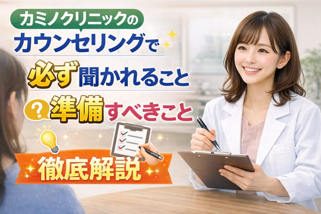 カミノクリニックのカウンセリングで必ず聞かれること・準備すべきこと