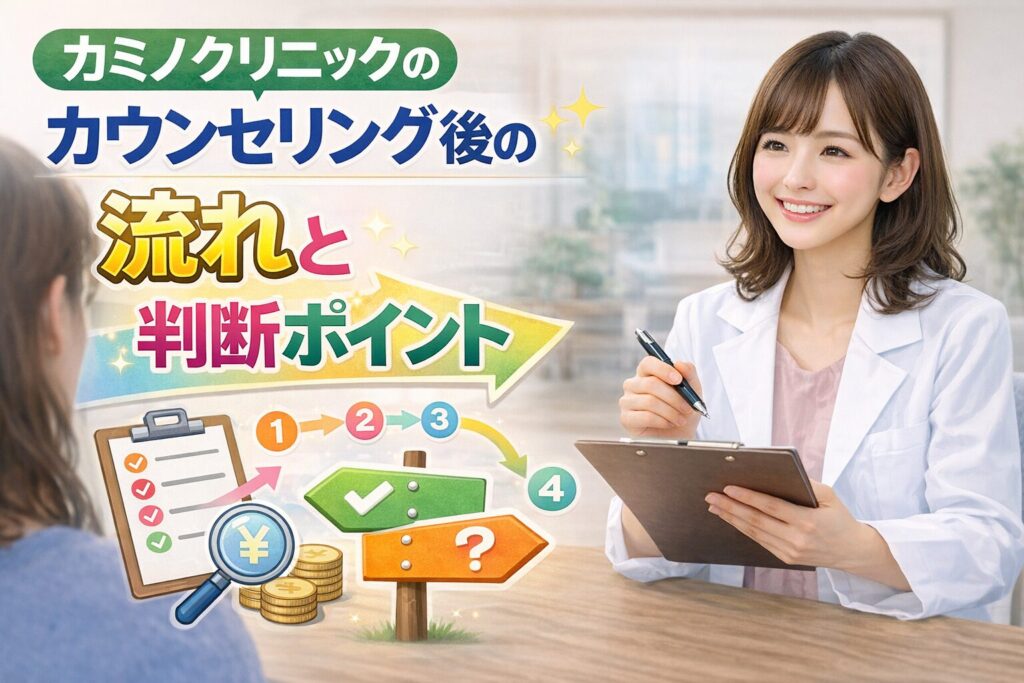 カミノクリニックのカウンセリング後の流れと判断ポイント
