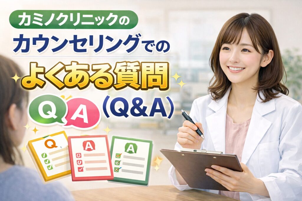 カミノクリニックのカウンセリングでのよくある質問（Q&A）