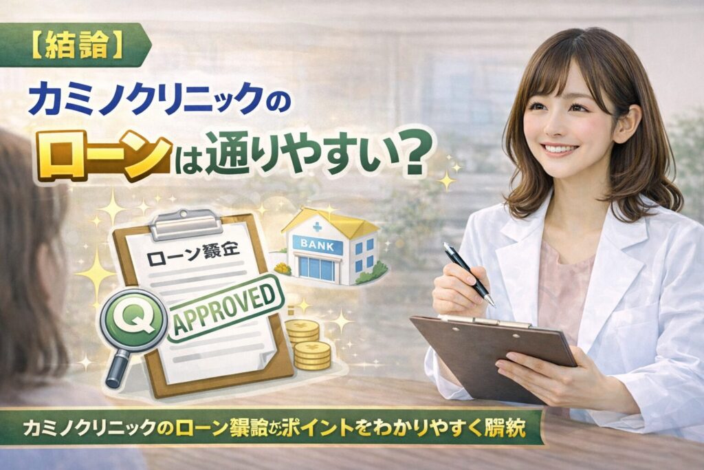 【結論】カミノクリニックのローンは通りやすい？