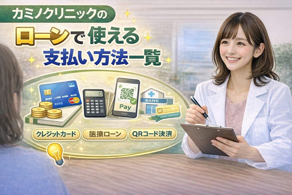 カミノクリニックのローンで使える支払い方法一覧