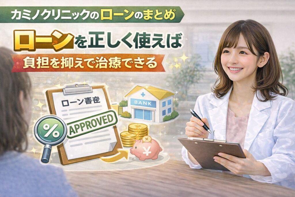カミノクリニックのローンのまとめ｜ローンを正しく使えば負担を抑えて治療できる