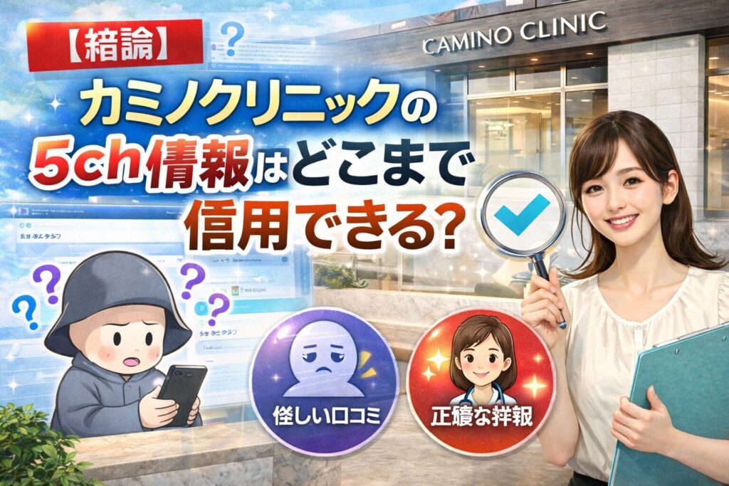 【結論】カミノクリニックの5ch情報はどこまで信用できる？