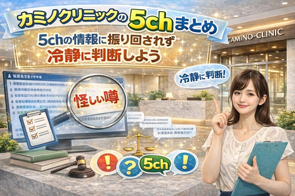 カミノクリニックの5chのまとめ｜5chの情報に振り回されず冷静に判断しよう