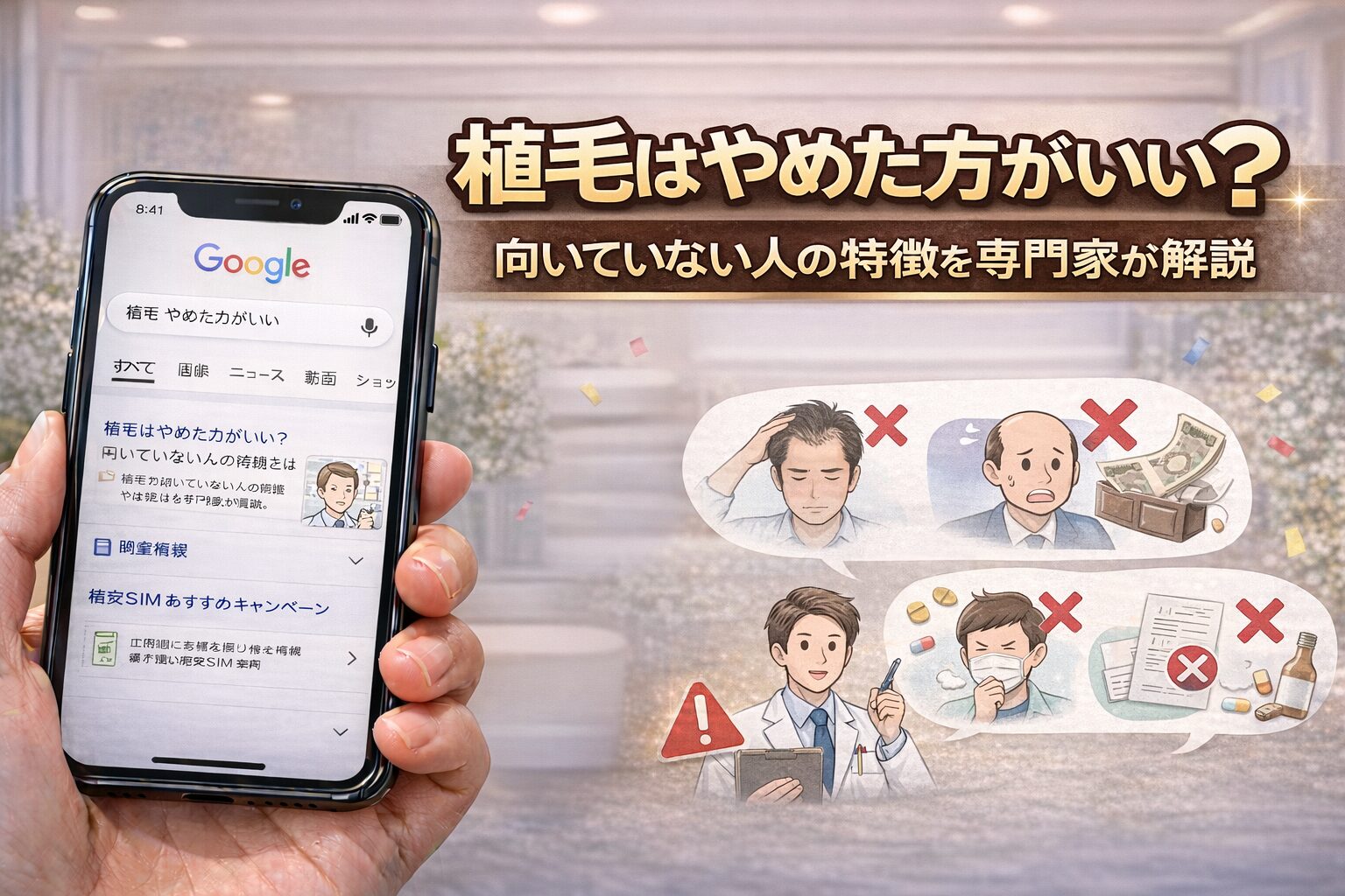 植毛はやめた方がいい？向いていない人の特徴を専門家が解説