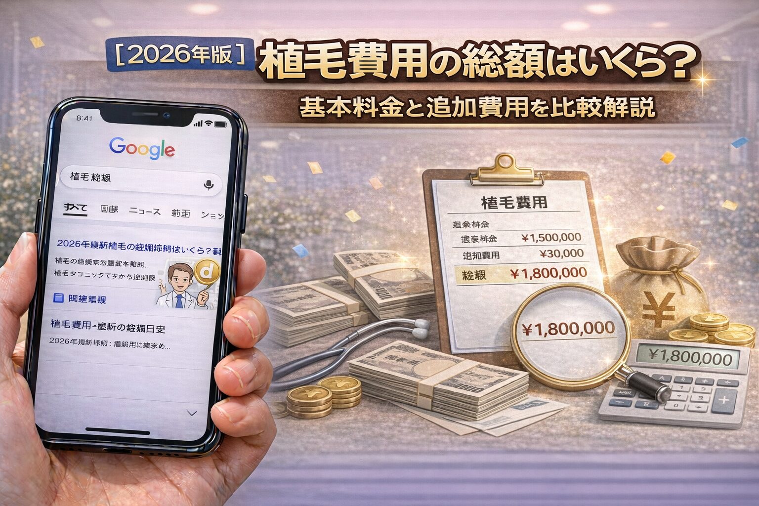 【2026】植毛費用の総額はいくら？基本料金と追加費用を比較解説