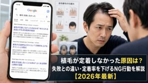 植毛が定着しなかった原因は？失敗との違い・定着率を下げるNG行動を解説【2026年6月最新】
