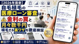 【2026年最新】自毛植毛の医療ローン審査は厳しい？金利の罠と月々数千円で植毛する裏ワザを徹底検証