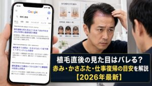 植毛直後の見た目はバレる？赤み・かさぶた・仕事復帰の目安を解説【2026年6月最新】