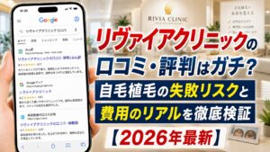 リヴァイアクリニックの口コミ・評判はガチ？自毛植毛の失敗リスクと費用のリアルを徹底検証【2026年6月最新】