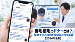 自毛植毛のドナーとは？採取できる株数と後頭部に残す毛量【2026年最新】