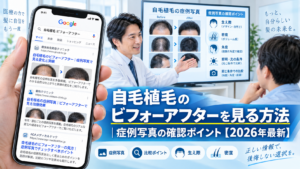 自毛植毛のビフォーアフターを見る方法｜症例写真の確認ポイント【2026年最新】