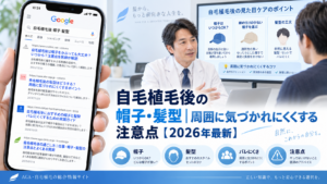 自毛植毛後の帽子・髪型｜周囲に気づかれにくくする注意点【2026年最新】