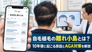 自毛植毛の離れ小島とは？10年後に起こる原因とAGA対策を解説